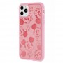 Чехол для iPhone 11 Pro Mickey Mouse leather розовый