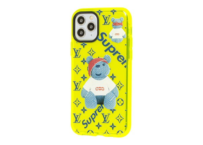 Чехол для iPhone 11 Pro Neon print bear supreme