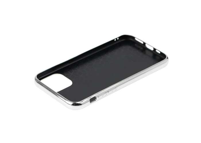 Чехол для iPhone 11 Pro Rainbow glass с лого фиолетовый