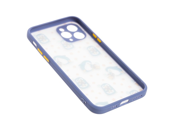 Чехол для iPhone 11 Pro Wave Cartoon penguins and dogs / lavender gray