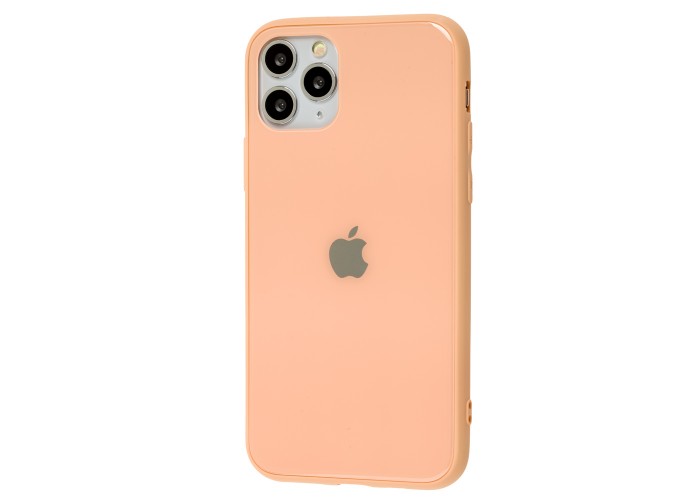 Чехол New glass для iPhone 11 Pro персиковый