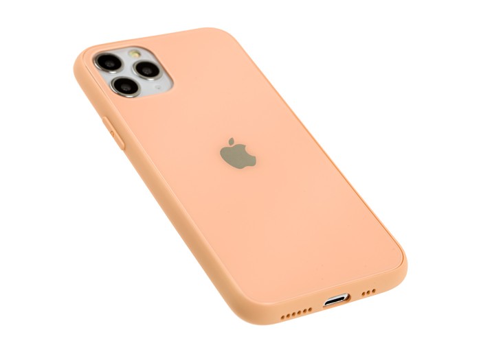Чехол New glass для iPhone 11 Pro персиковый