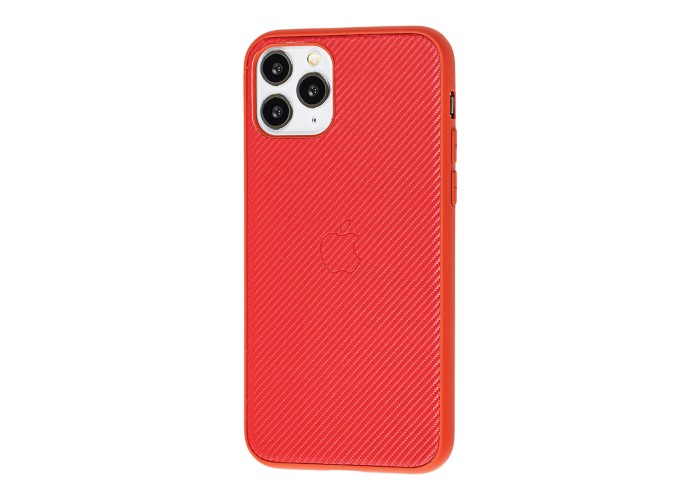 Чехол для iPhone 11 Pro Fiber Logo красный