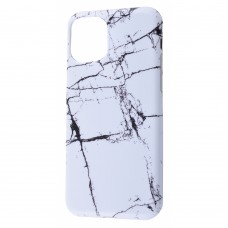 Чехол для iPhone 11 Pro Design Mramor Glossy белый