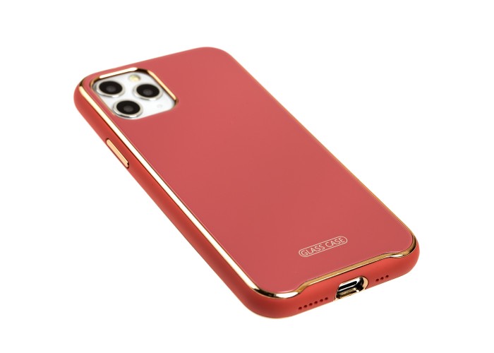 Чехол для iPhone 11 Pro Glass Premium марсала