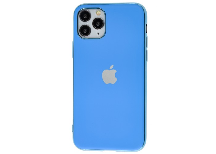 Чехол для iPhone 11 Pro Silicone case матовый (TPU) голубой