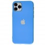 Чехол для iPhone 11 Pro Silicone case матовый (TPU) голубой