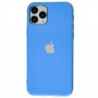 Чехол для iPhone 11 Pro Silicone case матовый (TPU) голубой