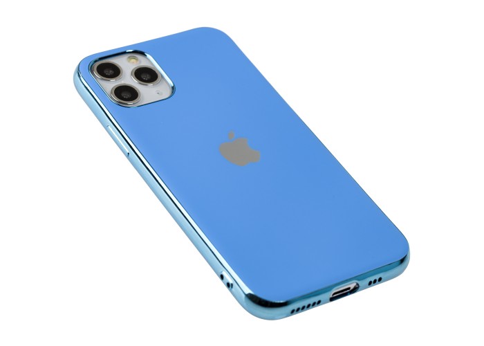 Чехол для iPhone 11 Pro Silicone case матовый (TPU) голубой
