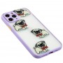 Чехол для iPhone 11 Pro Wave Cartoon dogs / light purple
