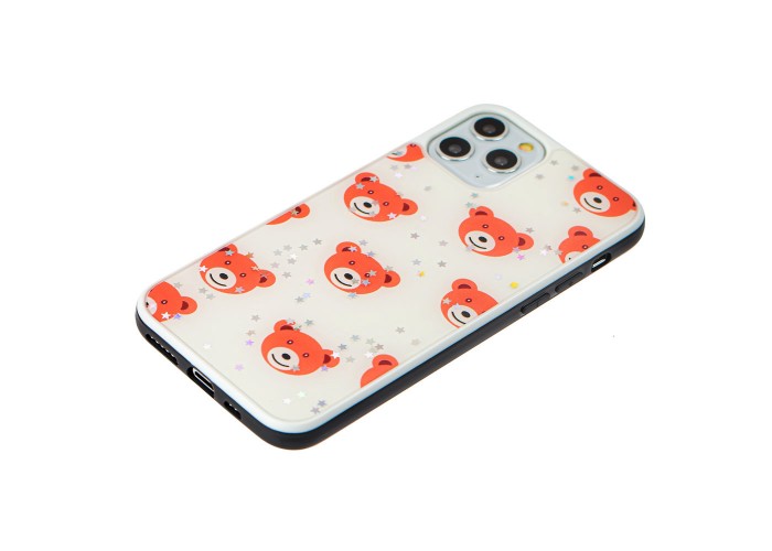 Чехол для iPhone 11 Pro блестки print + popsocket 