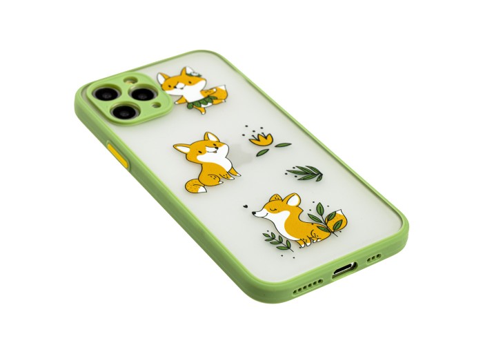 Чехол для iPhone 11 Pro Wave Cartoon happy fox / mint gum