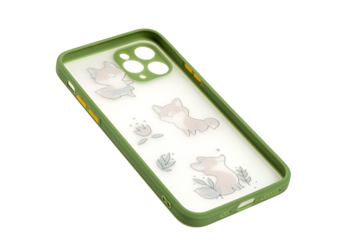 Чехол для iPhone 11 Pro Wave Cartoon happy fox / mint gum