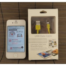 Data-cable USB HC iPhone 5 Желтый (IOS7) коробка