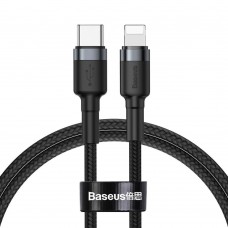 Кабель USB Baseus Cafule Type-C to Lightning PD 18W 1m черно серый 1m черно серый