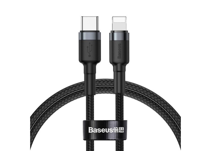 Кабель USB Baseus Cafule Type-C to Lightning PD 18W 1m черно серый 1m черно серый