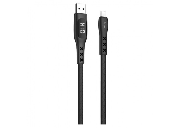 Кабель USB Hoco S6 Sentinel Timing Display Lightning черный