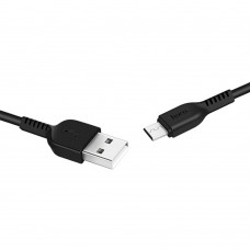 Кабель USB Hoco X13 Easy Charging microUSB 2.4A 1m черный