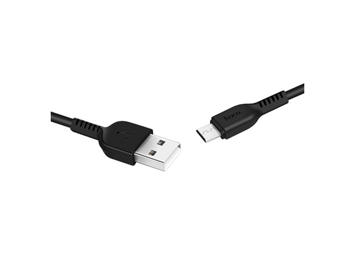 Кабель USB Hoco X13 Easy Charging microUSB 2.4A 1m черный