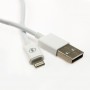 Кабель USB Moxom CC-50 lightning 2.4A 0.3m белый