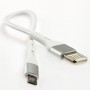 Кабель USB Moxom MX-CB07 microUSB 2.4A 0.2m белый