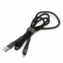 Кабель USB Moxom MX-CB28 lightning 2.4A 1m черный