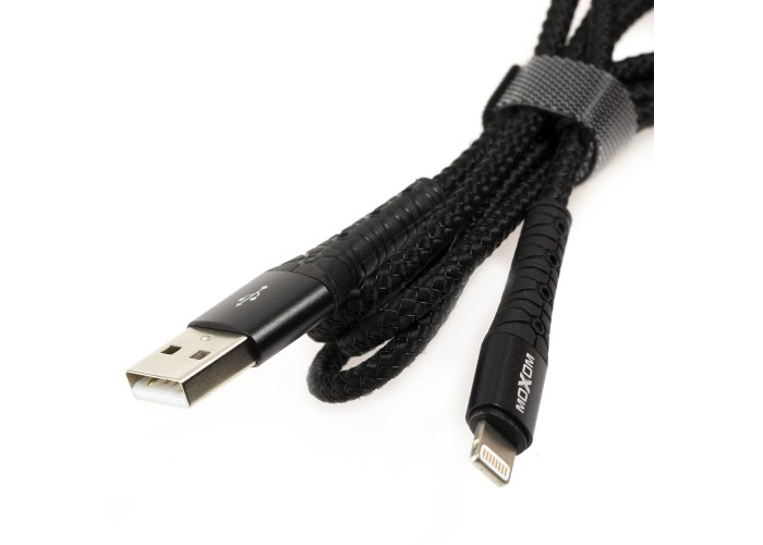 Кабель USB Moxom MX-CB28 lightning 2.4A 1m черный