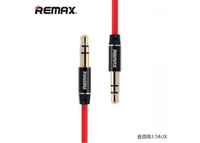 Кабель Remax AUX RM-L100 3.5 miniJack male to male 1.0м красный