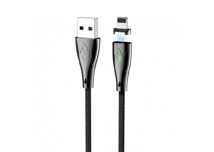 Кабель USB Hoco U75 Blaze magnetic Lightning 3A 1.2m черный