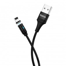 Кабель USB Hoco U76 Fresh magnetic Lightning 2.4A 1.2m черный