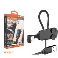 Кабель USB Moxom MX-CB03 lightning 2.4A 1m черный