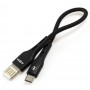 Кабель USB Moxom MX-CB07 microUSB 2.4A 0.2m черный