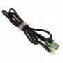 Кабель USB Moxom MX-CB52 lightning 2.4A 1m черный / зеленый