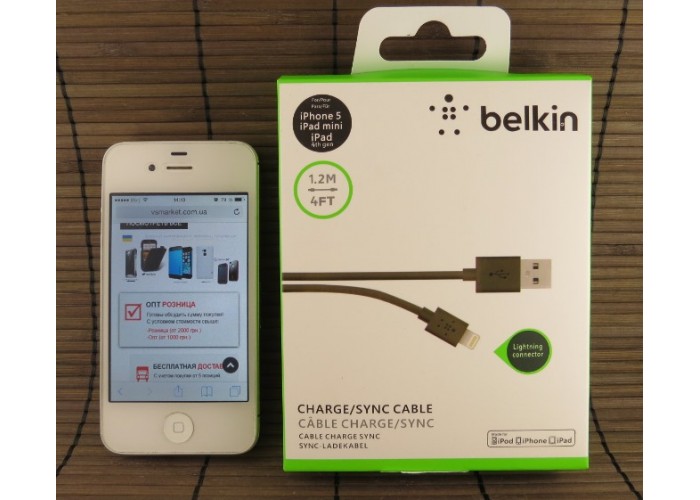 Кабель USB Belkin для iPhone 5 черный