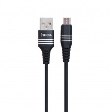 Кабель USB Hoco U46 Tricyclic microUSB 2A 1m черный