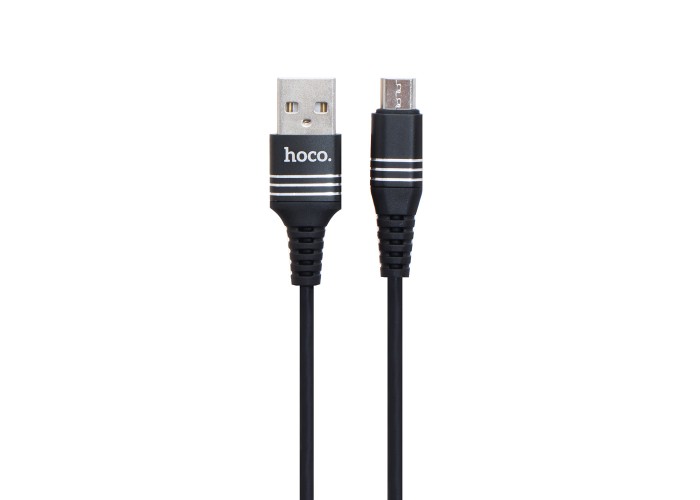 Кабель USB Hoco U46 Tricyclic microUSB 2A 1m черный
