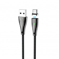 Кабель USB Hoco U75 Blaze magnetic Type-C 3A 1.2m черный