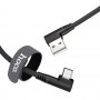 Кабель USB Hoco U83 Puissant Silicone microUSB 2.4A 1,2m черный
