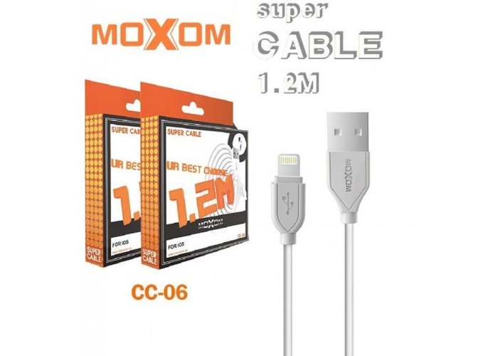 Кабель USB Moxom CC-06 lightning 1.2m белый