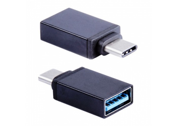 Переходник otg с USB to Type C серый