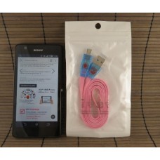 USB Data-cable to Micro Smile Pink (тех пак)