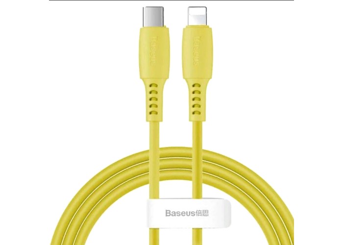 Кабель USB Baseus Colorful Type-C to lightning 18W 1.2m dreen желтый