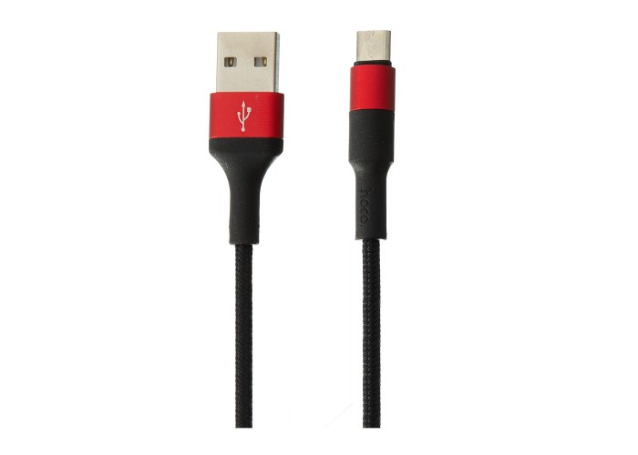 Кабель USB Hoco X26 Xpress microUSB 1m черно-красный