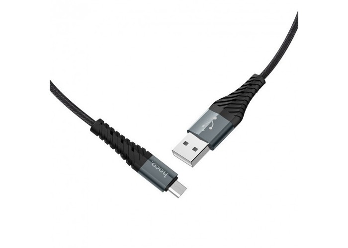 Кабель USB Hoco X38 Cool microUSB 2.4A 0.25m черный
