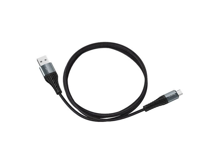 Кабель USB Hoco X38 Cool microUSB 2.4A 0.25m черный