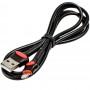 Кабель USB Moxom MX-CB20 lightning 2.4A 1m черный