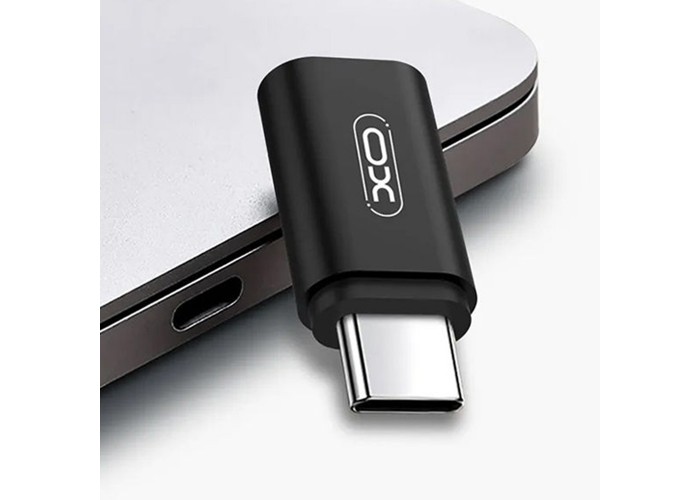 Переходник XO NB131 microUSB to Type-C черный