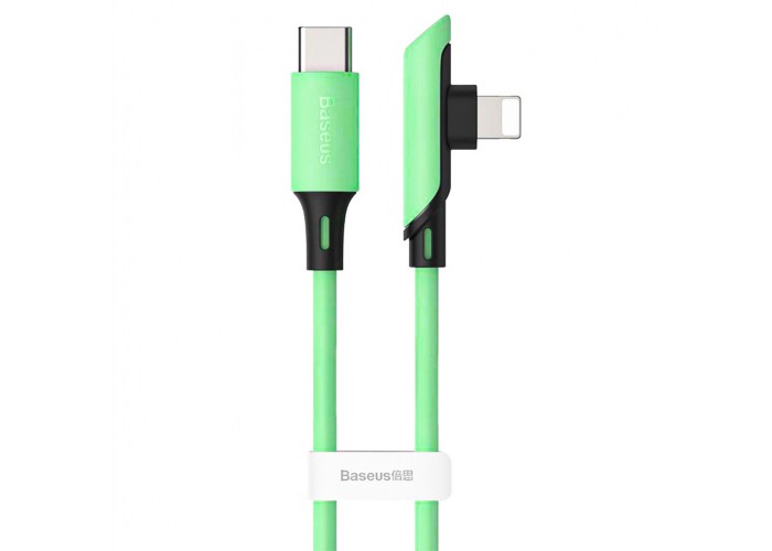 Кабель USB Baseus Colorful Elbow Type-C to lightning 18W 1.2m dreen зеленый