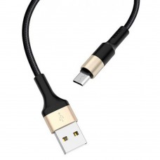 Кабель USB Hoco X26 Xpress microUSB 1m черно-золотистый