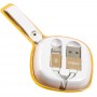 Кабель USB Moxom CC-42 lightning 2.4A белый / золотистый